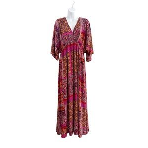 Colorful Entro Maxi Dress Size Large Excellent Condition